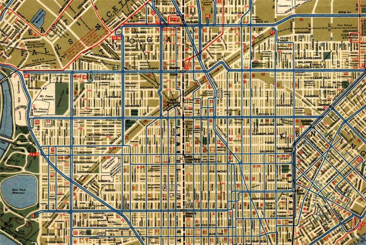 straat kaart van Philadelphia