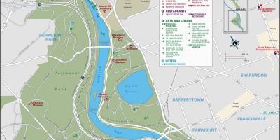 Kaart van fairmont park Philadelphia