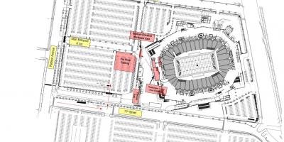 Lincoln financial field parkeerplaats kaart