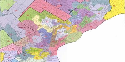 Philadelphia raad district kaart