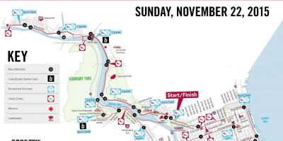Philly marathon loop kaart