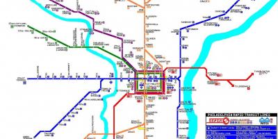 Philadelphia mass transit system kaart