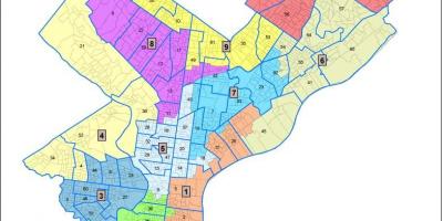 Ward kaart Philadelphia
