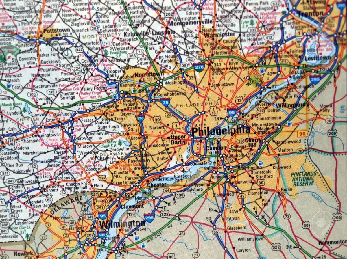 kaart van Philadelphia pa